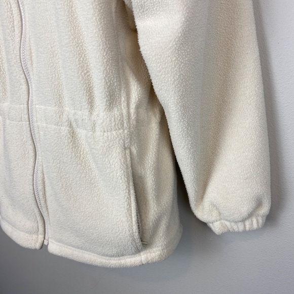 L.L. Bean Cinched Waist Fleece Full Zip Jacket - Size Medium - Picture 3 of 6